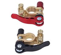 Socobeta Car Battery Terminal Connector Arrow Storage Case with Power Off Protection for Easy Installation Fits for Car Enthusiasts 2PCS Brass Aluminum Alloy Steel Material