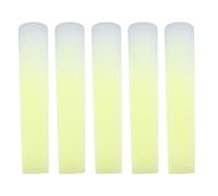Socobeta Clarinet Traditional Reeds Rich Sound Quality for Practice and Performance, 5PCS 2.5 Strength Resin Reeds for Beginners (Yellow)