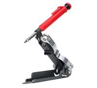 Socobeta Compact Woodworking Compass Ruler Countour Line Measuring Scribing Tool for Schools & Home Improvement, Red, 1 X Pencil