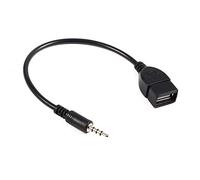 Socobeta Converter Adapter Cable 3.5mm Male Audio AUX Jack to USB 2.0 Type A Female OTG, Audio Converter Cable Car AUX Audio Plug Jack