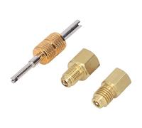 Socobeta Copper Refrigerant Tank Adapter -free Connection for Air Conditioner Repair Store 2 Pack Copper 1/2 ACME to 1/4 SAE /4 SAE to/ACME Adapter Set for Refrigeration System Inspection and