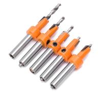 Socobeta Countersink Drill Bit Set Durable Woodworking Tool Kit for DIY Enthusiasts 5 Pcs Alloy Self-Taping Drill Bit for Carpentry 5 X 2.8x8mm to 4x8mm for Home Improvements