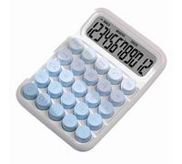 Socobeta Cute Calculator Large Button Stylish 12 Digit Clear Display Screen for Students and Accountants 16x11.5x3cm (Blue)