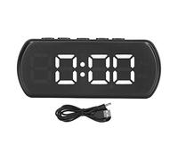 Socobeta Digital Alarm Clocks, Small Electronic Desk Clock with LED Display, 12 24Hr Time Temperature Snooze Function for Office Bedroom (12 * 7 * 4)