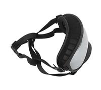 Socobeta Dog Goggles Eye Wear Anti UV Pet Sunglasses Adjustable Glasses Strap(Black frame silver piece) Sports Equipment