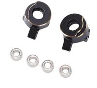 Socobeta Durable Brass RC Crawler Steering for SCX30 1/30, Improved Climbing Stability, Easy Installation, 12g Per Pair, Elegant Black Coating