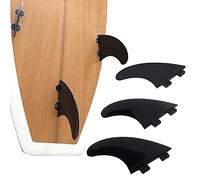 Socobeta Durable G5 Surfboard Fin Set, Fast-Responsive and Lightweight, Ideal for Beach and Spot Rest Surfing, 3 Pcs, High Nylon Plastic with Glass Fiber (Black)