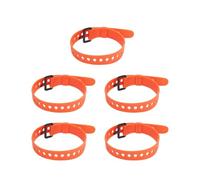 Socobeta Durable Reusable Cable Management Strap Iron Buckle Wire Cord Tie for Various Cables 5Pcs Orange