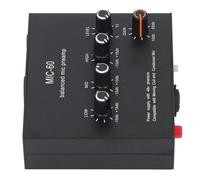 Socobeta Dynamic Microphone Amplifier with High and Low Bass Adjustment for Professional Sound System Applications Aluminum Alloy