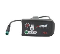 Socobeta Electric Bicycle LED Power Display Panel Electric Bicycle Modification Display Meter with Waterproof 5P Plug for 22.2mm Handlebar(#1)