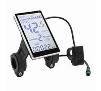 Socobeta Electric Bike LCD Meter E Scooter Display Panel M5 LCD Screen ABS 31.8mm 22.2mm Mounting for Electric Bikes Scooters