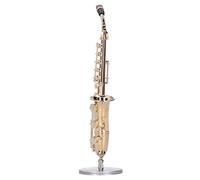 Socobeta Fine Crafted Mini Saxophone Model Ornament, Simulation Musical Instrument Replica, 17.3 X 4.5 X 4.5 Cm, Great As Home Decor or Music Enthusiasts