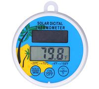Socobeta Floating Thermometer, ℉ ℃ Temp Accurate Minimum Maximum Digital Solar Thermometer for Swimming Pool