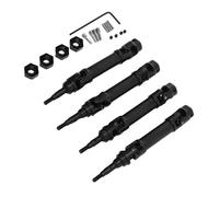 Socobeta Front Rear CVD Drive Shafts Set, Durable Metal Replacement for Fiesta ST Rally 1/10 4X4 Brushless RC Car, Enhanced Performance, Easy Installation (Black)