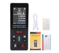 Socobeta Green Light Distance Meter Digital Range Finder 2.0 Inch Color Screen with Bubble Level BT Function for Indoor Outdoor (100M)