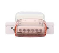 Socobeta Handheld A4 B5 A5 Paper Puncher Versatile Efficient Loose Leaf Hole Puncher for Students and Professionals with Collecting Feature (Transparent Pink)