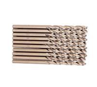 Socobeta High Precision M35 Cobalt Drill Bit Set, 135 Degree Split Point Drill Bit for Stainless Steel, 10pcs HSS CO Spiral for Steel Plate/Angle Iron (4.5mm)