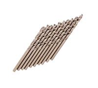 Socobeta High Precision M35 Cobalt Drill Bit Set, 135 Degree Split Point Drill Bit for Stainless Steel, 10pcs HSS CO Spiral for Steel Plate/Angle Iron (3.2mm)