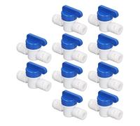 Socobeta Inline Ball Valve, 10 Pcs Mini Water Tube Non Locking Clip Technology for Reverse Osmosis Systems Water Purifier