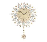 Socobeta Large Decorative Wall Clock with Pendulum 16.93in Silent Movement for Home Office Decor