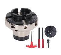 Socobeta Lathe Chuck, Alloy Steel Stable and Reliable Threading Compact and Easy Installation 4 Jaw Chuck for Lathes Milling Machines