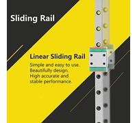 Socobeta Linear Control Rails, Stable Physical Properties LWL7B Miniature Sliding Rails Reserved Holes Anti - Layer for Linear Motion System (200mm)