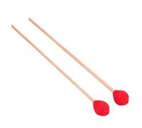 Socobeta Marimba Mallets Durable Smooth Handles for Intermediate Player for Percussion Instruments Red Color 1 Pair