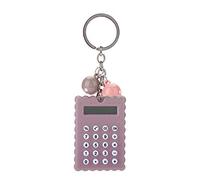 Socobeta Mini Calculator with Key Buckle Portable Cute Cookies Style Key Chain Calculator Candy Color Pocket Calculator(Blue)