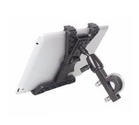 Socobeta Motorcycle Tablet Holder, Aluminum Alloy Plastic Lightly Stable Bicycle Tablet Stand Easy for 20-40 Mm Diameter Pipe