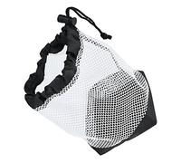 Socobeta Nylon Mesh Drawstring Pouch Durable Ball Holder Storage Bag for Enthusiasts and Players, Portable and Lightweight, Nylon/Black/1 Pcs