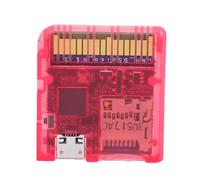 Socobeta Open Source Game Card Reader Fast Game Flash Card Reader for DS DSi 3DS Console Dual Power Supply ABS 1 Piece (Transparent Red)