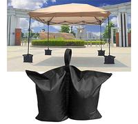 Socobeta Outdoor Sunshade Fixed Sandbag, 4PCS Tent Fixed Sandbag Black Large Capacity Heavy Duty for Sandbeach