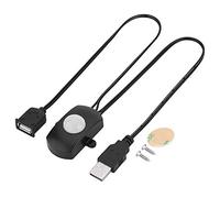 Socobeta PIR Infrared Motion Sensor Detector 4A DC 5 24V Mini Motion Sensor LED Strip USB Interface Lighting for Bathroom(Black)