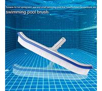 Socobeta Pool Wall Brush, Lightweight Aluminum Handle Swimming Pool Brush High Density Straight Hair for Pond