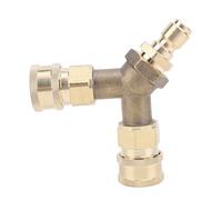 Socobeta Pressure Washer Tee Splitter Coupler Brass Quick Connect 3/8in Fitting for Enhanced Car Washing Power