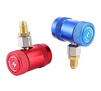 Socobeta Professional Quick Couplers Quick Connectors Couplings for R1234yf Refrigerant Brass AC Service Port Adapters for Manifold Gauge Charging Recovery Evacuation