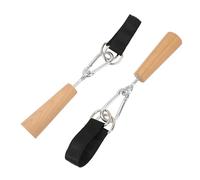 Socobeta Professional Wooden Pull Up Grips Premium Arm Strength Training Grips, Beech Iron Material, Multifunctional Design for Fitness Enthusiasts