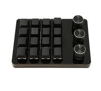 Socobeta Programmable Keypad 16 Keys 3 Knobs One Handed Macro Keyboard Mechanical USB Mini Keypad for Gaming Office Media