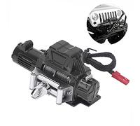 Socobeta RC Automatic Winch Durable Metal Remote Control Accessory for 1/10 Axial SCX10 D90 Red 1 Unit (Black)