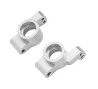 Socobeta RC Rear Steering Cups, High Strength Alloy Material, Precise Steering Replacement Parts for 1/24 Scale RC Car, 2 PCS Set (Silver)