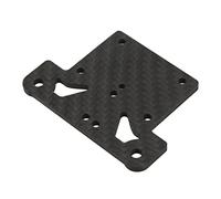 Socobeta RC Top Plate Carbon Fiber Replacement for ARRMA 1/7 1/8 RC Car Durable Shock Tower Board and Steering Tie Rod Fixing Plate Black 62x45mm