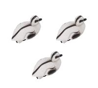 Socobeta Realistic Plastic Duck 3Pcs Floating Ducklings for Pond, Hollow Interior and Floating Design, for Residential Swimming Pools, Weight: Approx. 80g, Application: Courtyards, Parks (Type C)