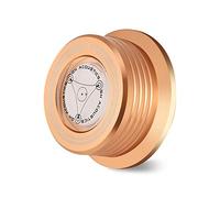Socobeta Record Weight Turntable 50Hz Turntable Disc Record Stabilizer Clamp with Bubble Level for LP Record Player(Gold)