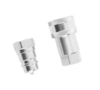 Socobeta Rugged 1/2in NPT Hydraulic Coupler System Automatic Closure and Compatibility for Various Tasks 2 Pcs