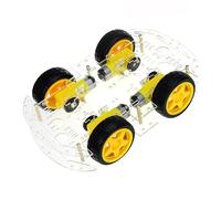 Socobeta Smart Robot Car Kit Stable 4WD Smart Robot Chassis Kit for Robotics Enthusiasts Acrylic Double 4WD for DIY Experimenters
