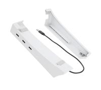Socobeta Stable Console Horizontal Stand Holder with 4 USB Ports for Slim Console Perfect for Gaming Spaces Made of Durable ABS