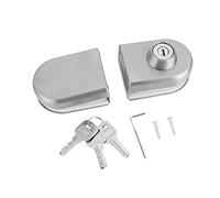 Socobeta Stainless Steel Glass Door Lock, Inner Core Round Lock Tongue with Keys, for 10-12mm Frameless Tempered Glass Door Offer Multi Rooms