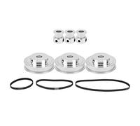 Socobeta Timing Pulley 2GT-200/280/400mm Timing Belt 20&60 Teeth Synchronous Wheel 3 Sets Timing Belt Pulley 3D Printer Accessories for Milling/Drilling Machines Industrial Tools
