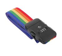 Socobeta TSA Luggage Straps Adjustable Luggage Belt Strap with 3 Dial TSA Approved Combination Lock(Multicolored ribbon)