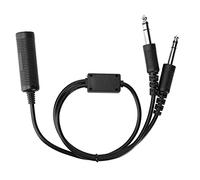 Socobeta U174 Helicopter to General Aviation Headset Adapter Cable Converts David Clark AVCOMM Headphones for Dual Plug Aircraft